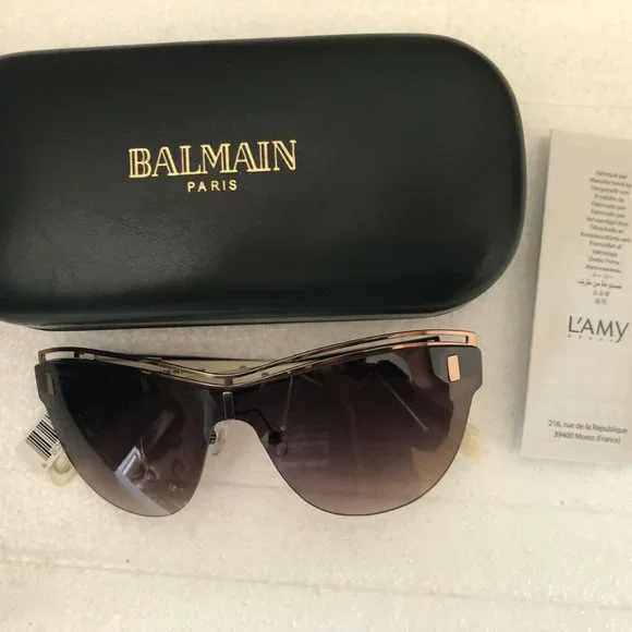 BALMAIN 70MM Buterfly Sunglasses Made In France display picture 2